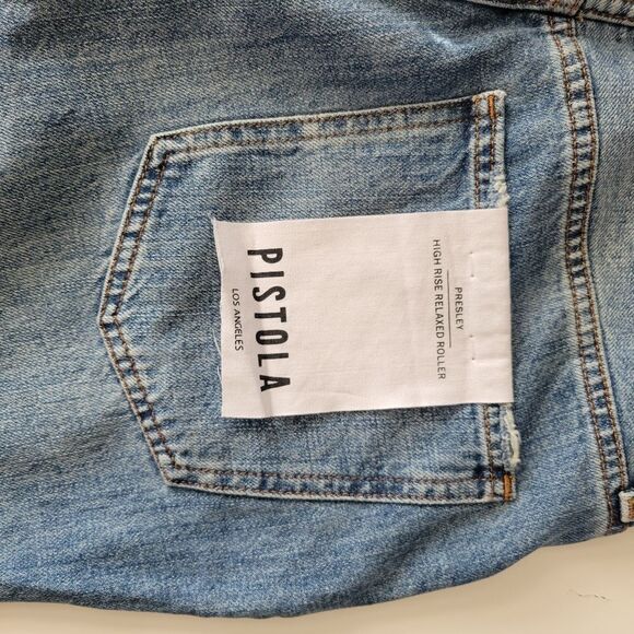 NEW 30 PISTOLA Presley Revolve High Rise Relaxed Distressed Roller Jeans NWT - Picture 10 of 11